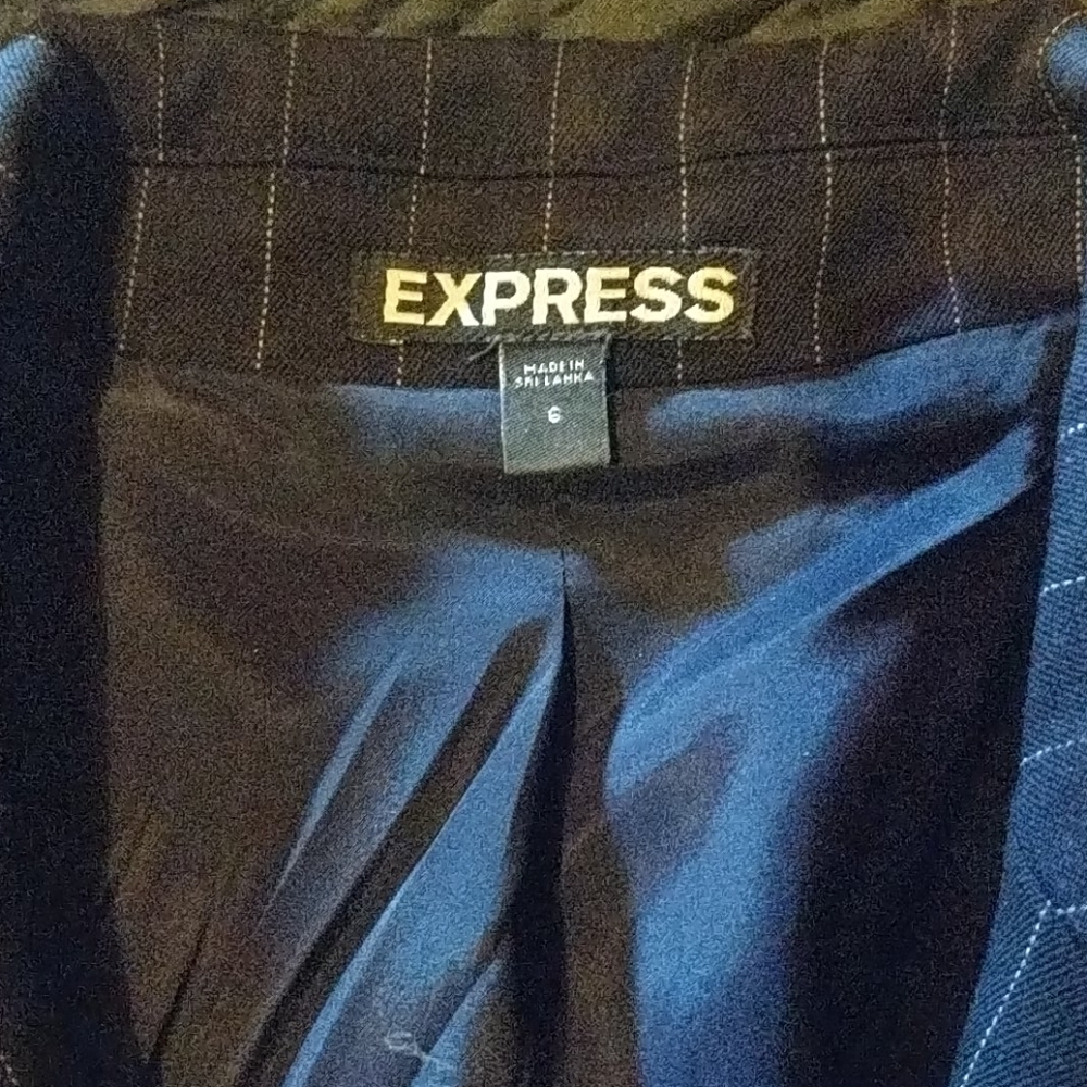 Express Navy with pinstripe suit set
